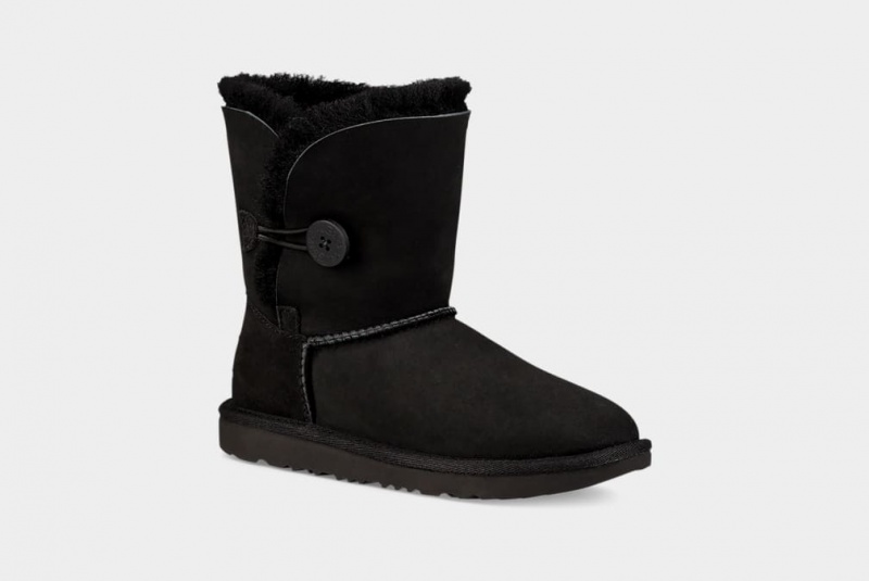 Kozaki Dziecięce Ugg Bailey Button II Czarne | QFP-357614