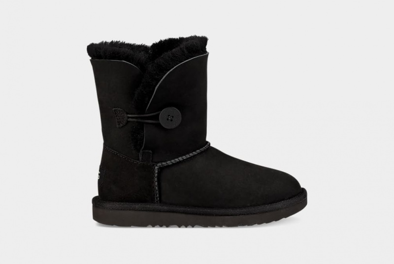 Kozaki Dziecięce Ugg Bailey Button II Czarne | QFP-357614