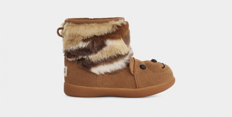 Kozaki Dziecięce Ugg Bear Stuffie Brązowe | RFN-639405