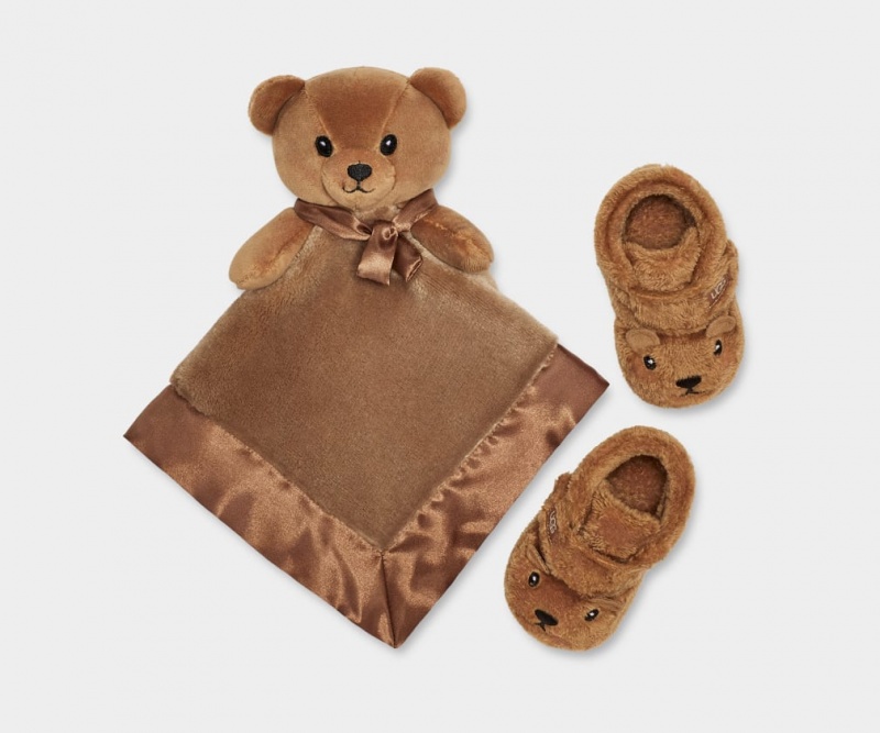 Kozaki Dziecięce Ugg Bixbee And Lovey Bear Stuffie Brązowe | AJS-104652