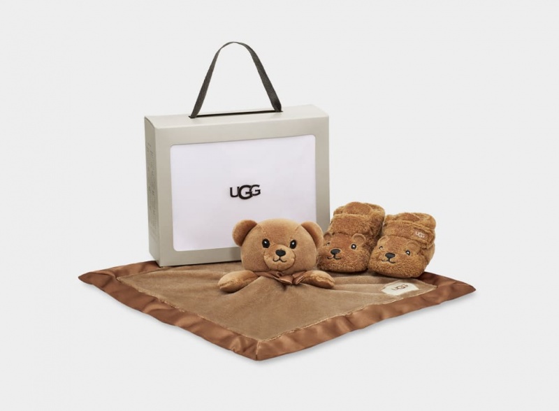 Kozaki Dziecięce Ugg Bixbee And Lovey Bear Stuffie Brązowe | AJS-104652