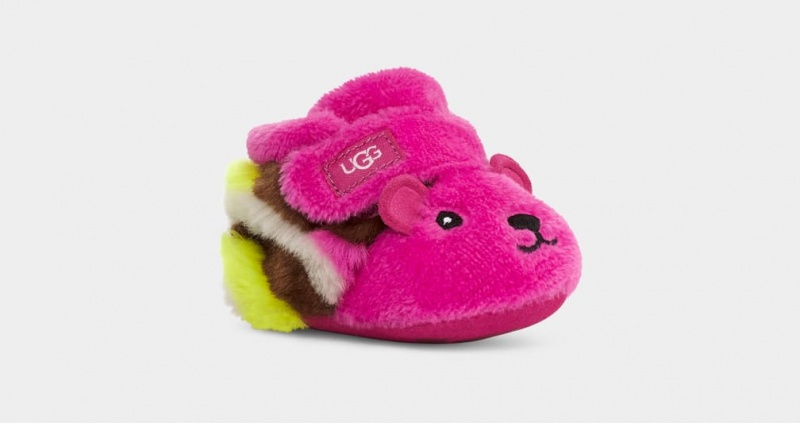 Kozaki Dziecięce Ugg Bixbee Bear Stuffie Różowe | YZO-249071