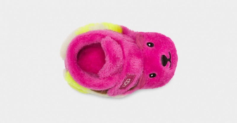 Kozaki Dziecięce Ugg Bixbee Bear Stuffie Różowe | YZO-249071