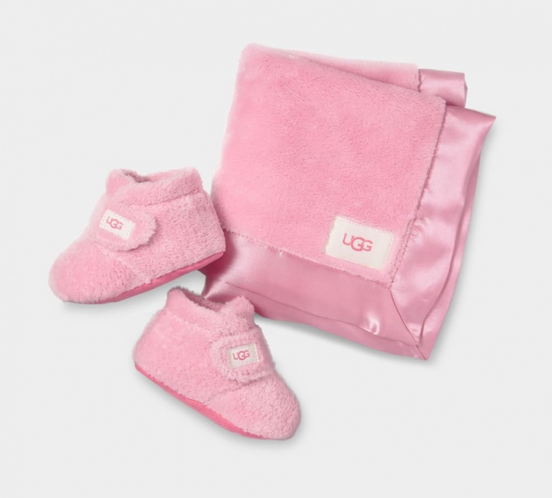 Kozaki Dziecięce Ugg Bixbeeie and Lovey Blanket Różowe | GLH-520467