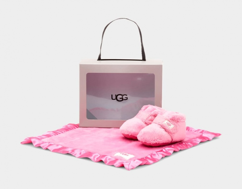 Kozaki Dziecięce Ugg Bixbeeie and Lovey Blanket Różowe | GLH-520467