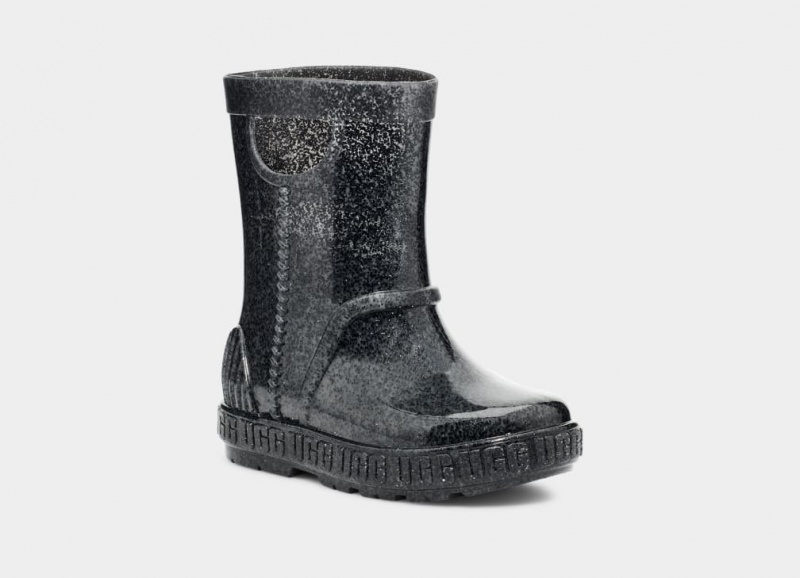 Kozaki Dziecięce Ugg Drizlita Glitter Czarne | GFZ-198527