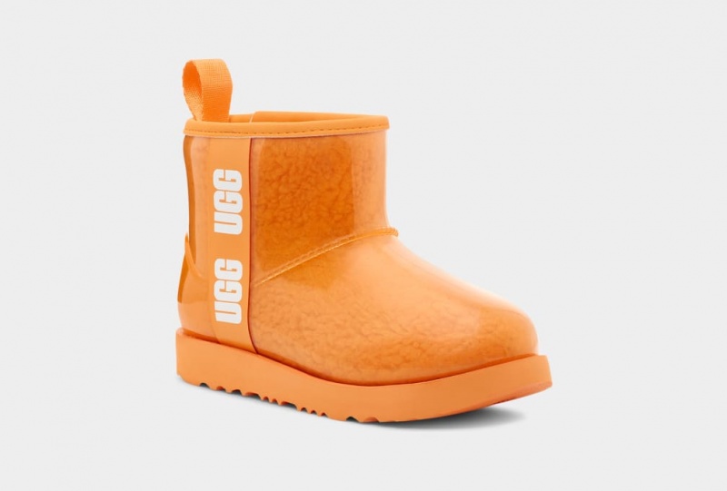 Kozaki Dziecięce Ugg Klasyczne Clear Mini II Pomarańczowe | WNU-601472