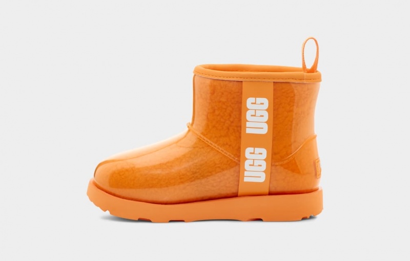 Kozaki Dziecięce Ugg Klasyczne Clear Mini II Pomarańczowe | WNU-601472