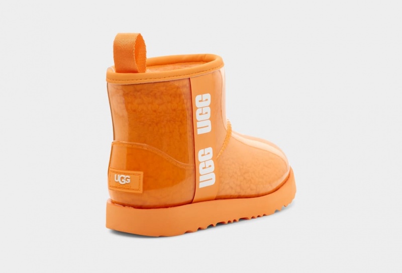 Kozaki Dziecięce Ugg Klasyczne Clear Mini II Pomarańczowe | WNU-601472