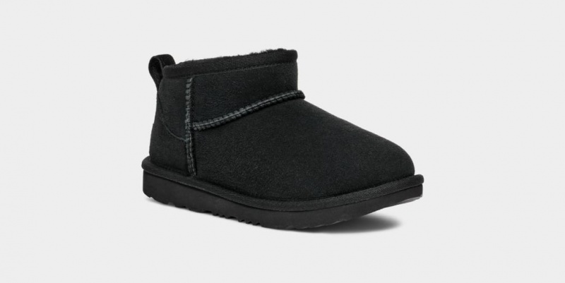 Kozaki Dziecięce Ugg Klasyczne Ultra Mini Czarne | WZD-895234