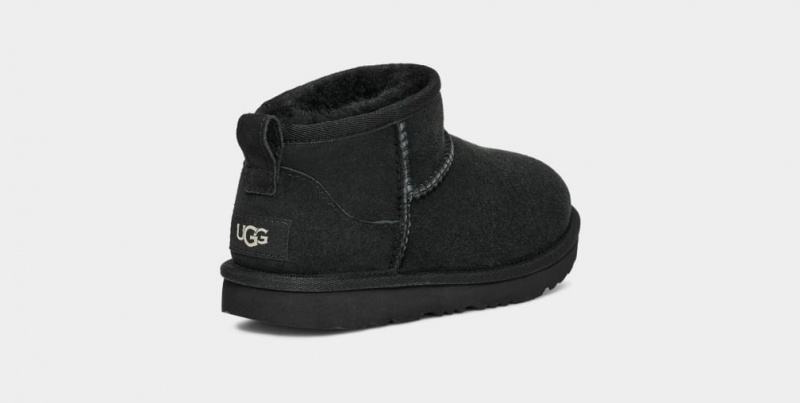 Kozaki Dziecięce Ugg Klasyczne Ultra Mini Czarne | WZD-895234