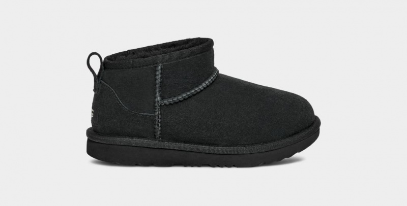 Kozaki Dziecięce Ugg Klasyczne Ultra Mini Czarne | WZD-895234