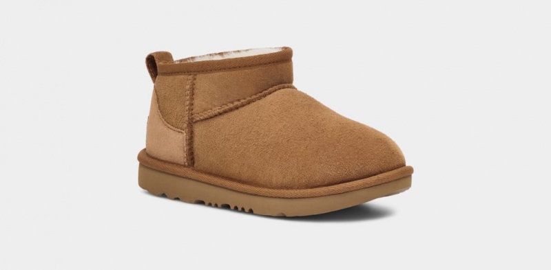 Kozaki Dziecięce Ugg Klasyczne Ultra Mini Brązowe | KAN-527681