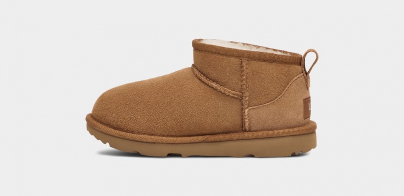 Kozaki Dziecięce Ugg Klasyczne Ultra Mini Brązowe | KAN-527681