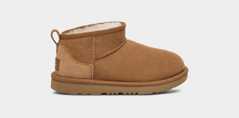 Kozaki Dziecięce Ugg Klasyczne Ultra Mini Brązowe | KAN-527681