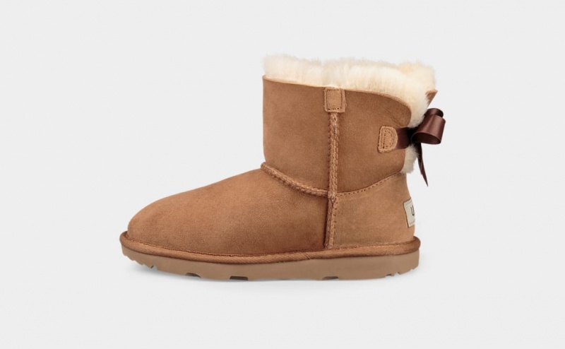 Kozaki Dziecięce Ugg Mini Bailey Bow II Brązowe | CFR-293618