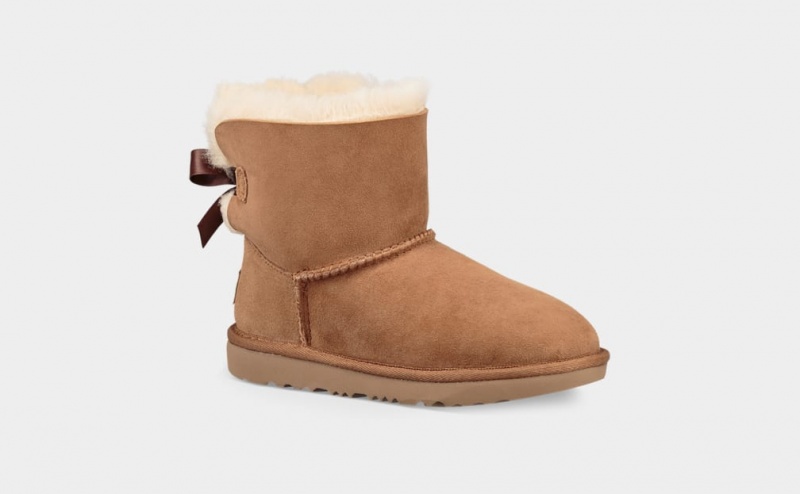 Kozaki Dziecięce Ugg Mini Bailey Bow II Brązowe | CFR-293618