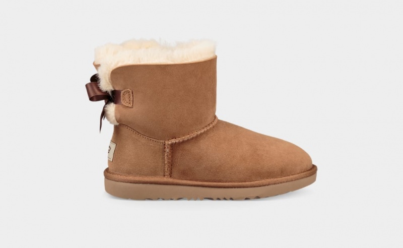 Kozaki Dziecięce Ugg Mini Bailey Bow II Brązowe | CFR-293618