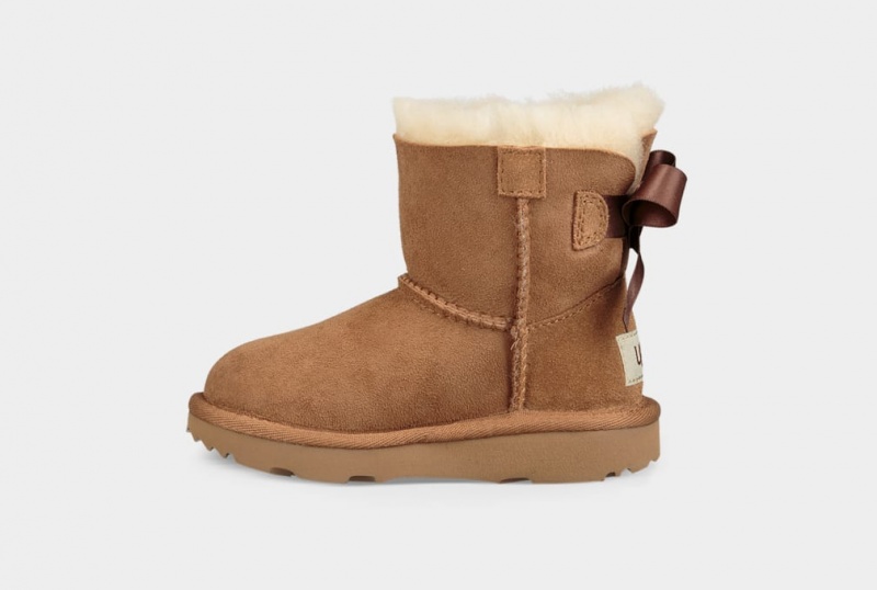 Kozaki Dziecięce Ugg Mini Bailey Bow II Brązowe | SKZ-378261