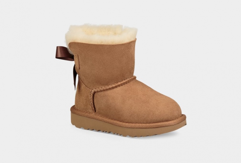 Kozaki Dziecięce Ugg Mini Bailey Bow II Brązowe | SKZ-378261