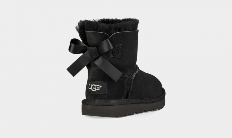 Kozaki Dziecięce Ugg Mini Bailey Bow II Czarne | FUP-708961