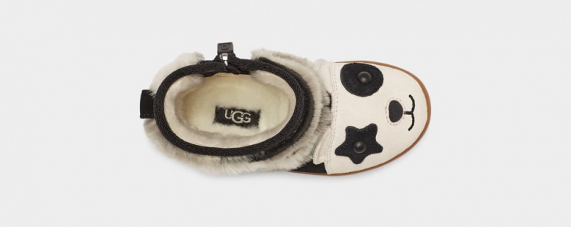 Kozaki Dziecięce Ugg Panda Stuffie Czarne | EUX-014823