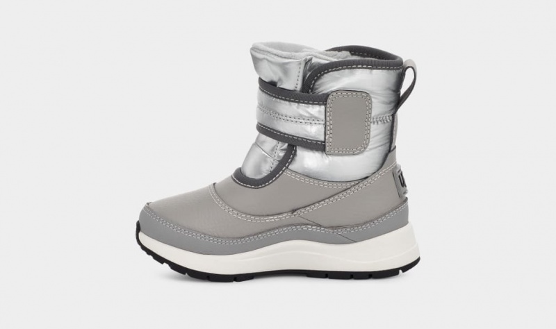 Kozaki Dziecięce Ugg Taney Weather Metallic Srebrne | GBD-041723