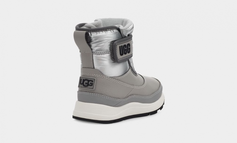 Kozaki Dziecięce Ugg Taney Weather Metallic Srebrne | GBD-041723