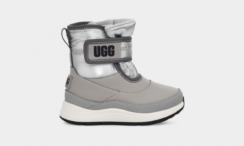 Kozaki Dziecięce Ugg Taney Weather Metallic Srebrne | GBD-041723