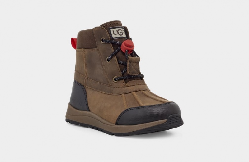 Kozaki Dziecięce Ugg Turlock Skórzane Weather Brązowe | EOK-450693