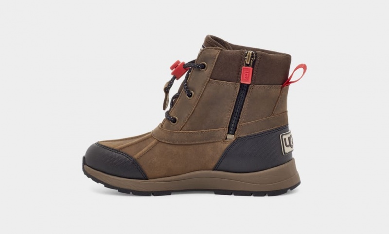 Kozaki Dziecięce Ugg Turlock Skórzane Weather Brązowe | EOK-450693