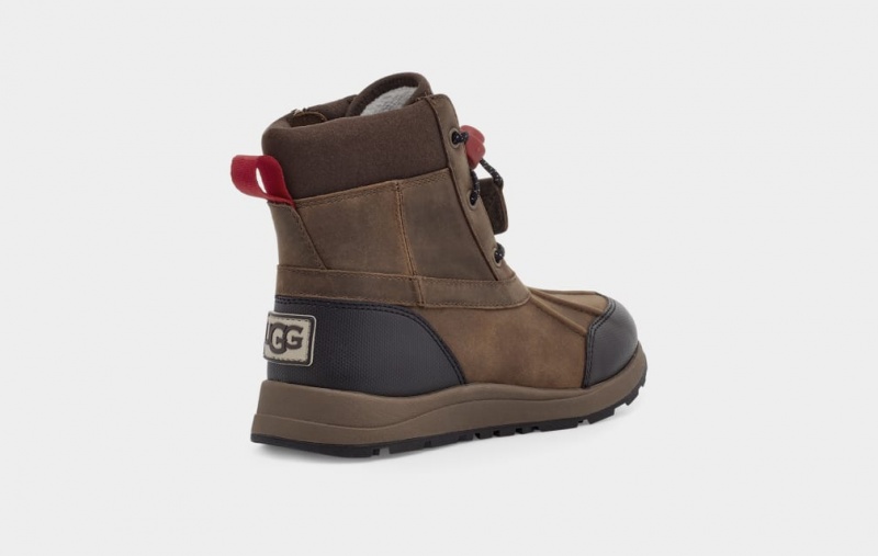 Kozaki Dziecięce Ugg Turlock Skórzane Weather Brązowe | EOK-450693