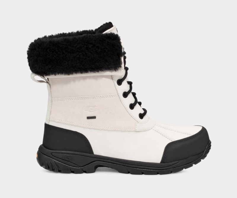 Kozaki Męskie Ugg Butte Białe Czarne | QKU-786543