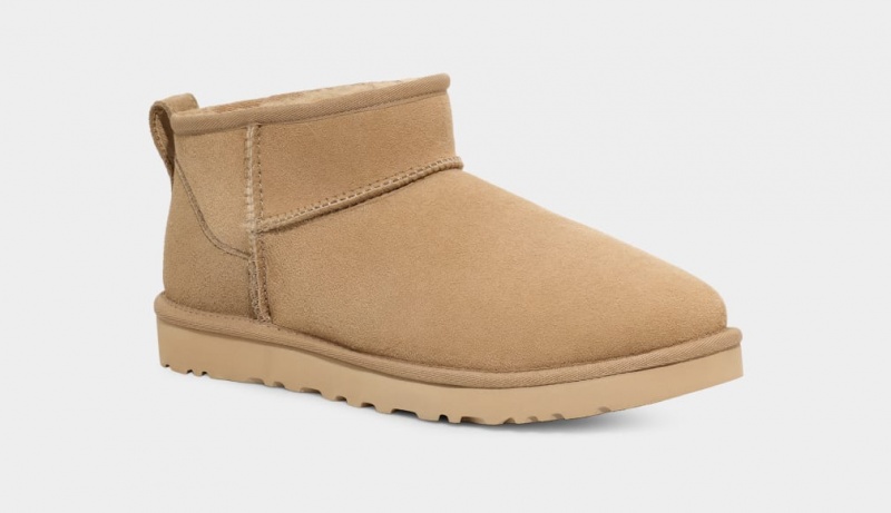 Kozaki Męskie Ugg Klasyczne Ultra Mini Musztardowe | QBC-237194