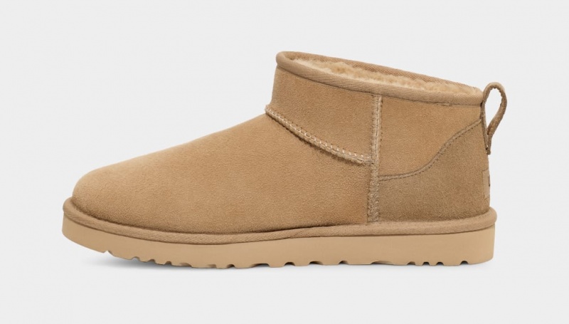 Kozaki Męskie Ugg Klasyczne Ultra Mini Musztardowe | QBC-237194