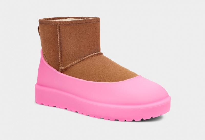 Mokasyny Damskie Ugg Boot Guard Różowe | OUP-207395