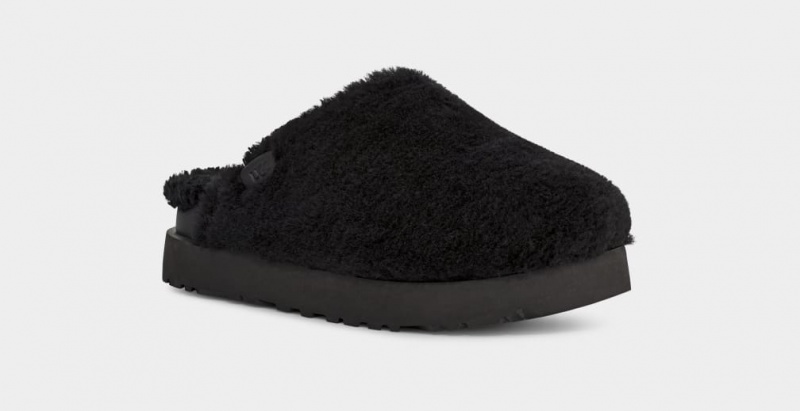 Mokasyny Damskie Ugg Fuzz Sugar Czarne | ZLE-061358