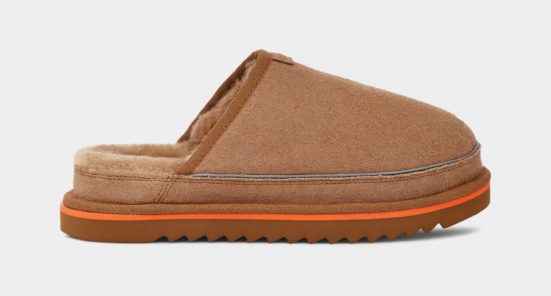 Mokasyny Męskie Ugg Scuff Cali Wave Brązowe Pomarańczowe | ZTE-526137