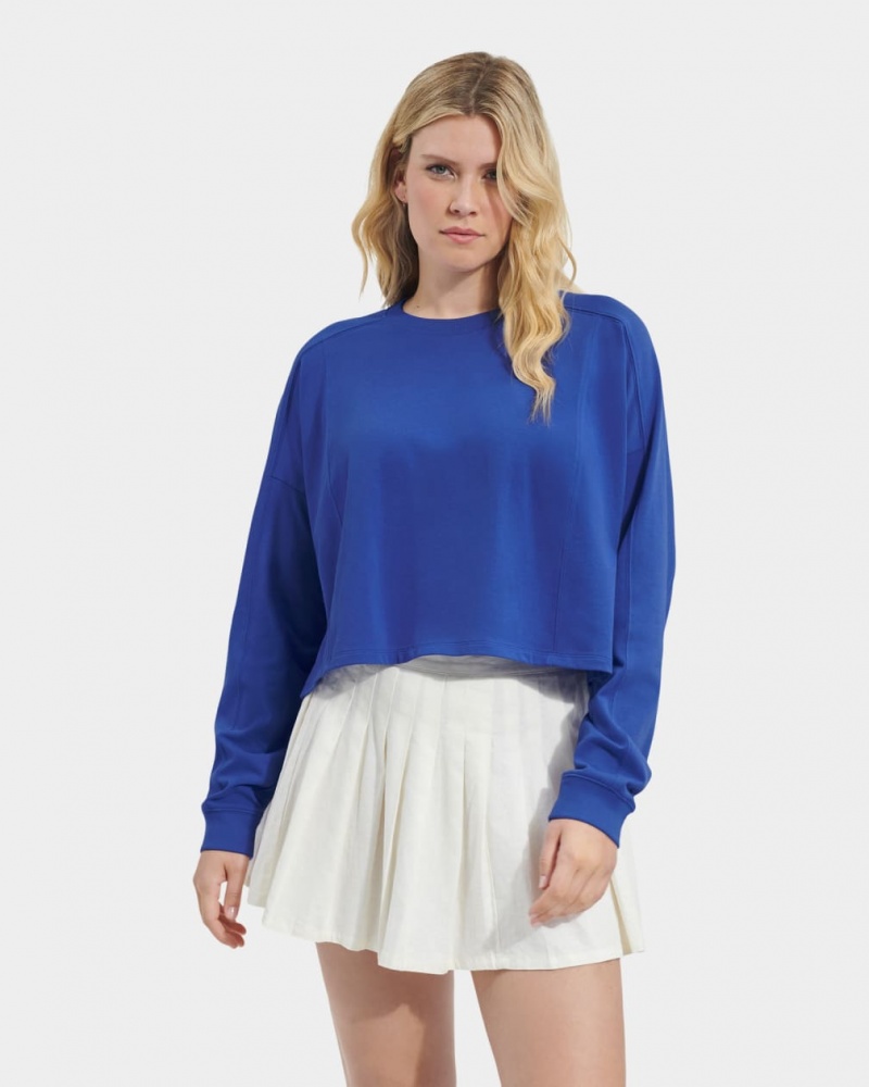 Najfatalniejszy Damskie Ugg Delylah Long Sleeve Crop Niebieskie | PBG-904218