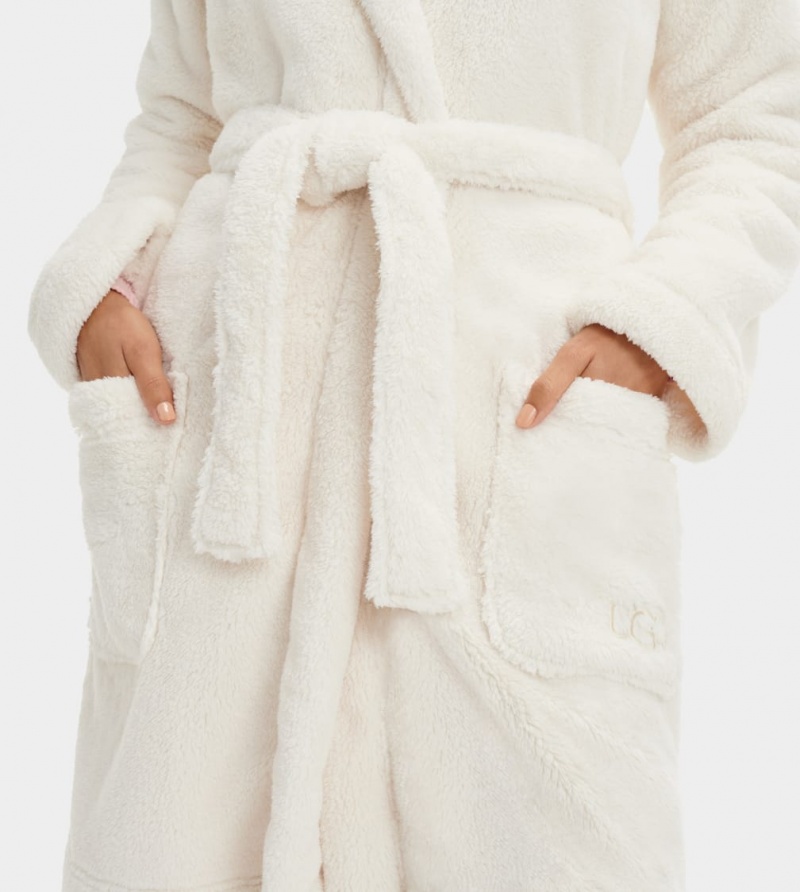 Odzież Na Noc Damskie Ugg Aarti Plush Robe Kremowe | NVE-356907