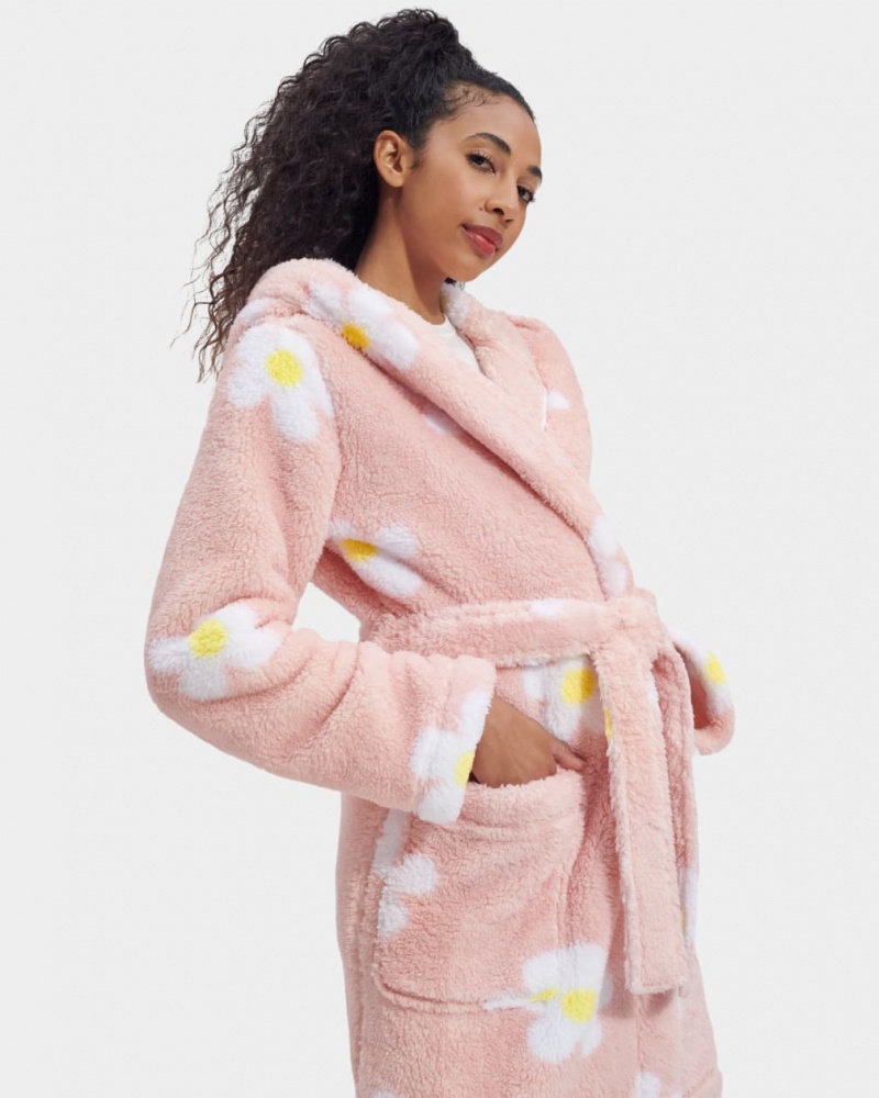 Odzież Na Noc Damskie Ugg Aarti Plush Robe Różowe | AOJ-068942