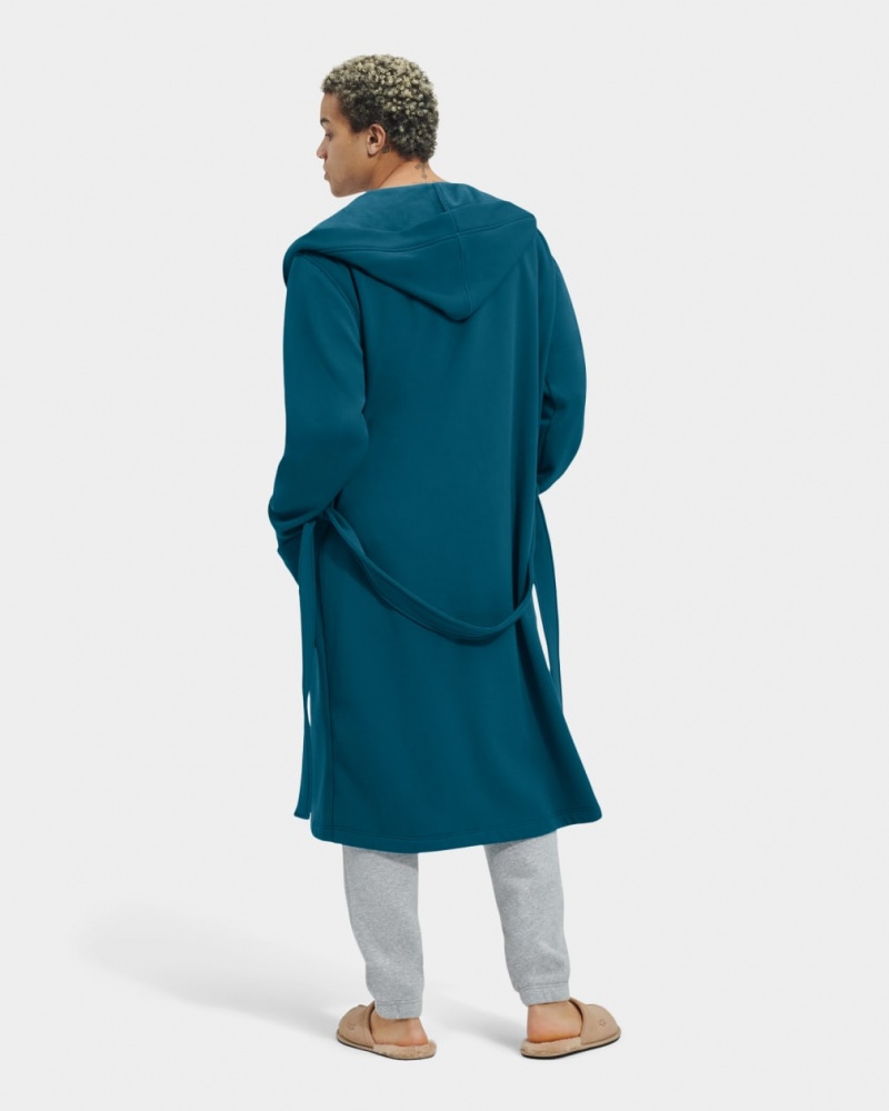 Odzież Na Noc Męskie Ugg Leeland Robe Niebieskie | YQA-674980