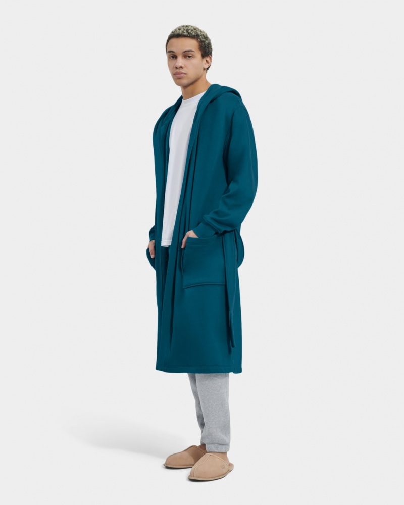 Odzież Na Noc Męskie Ugg Leeland Robe Niebieskie | YQA-674980