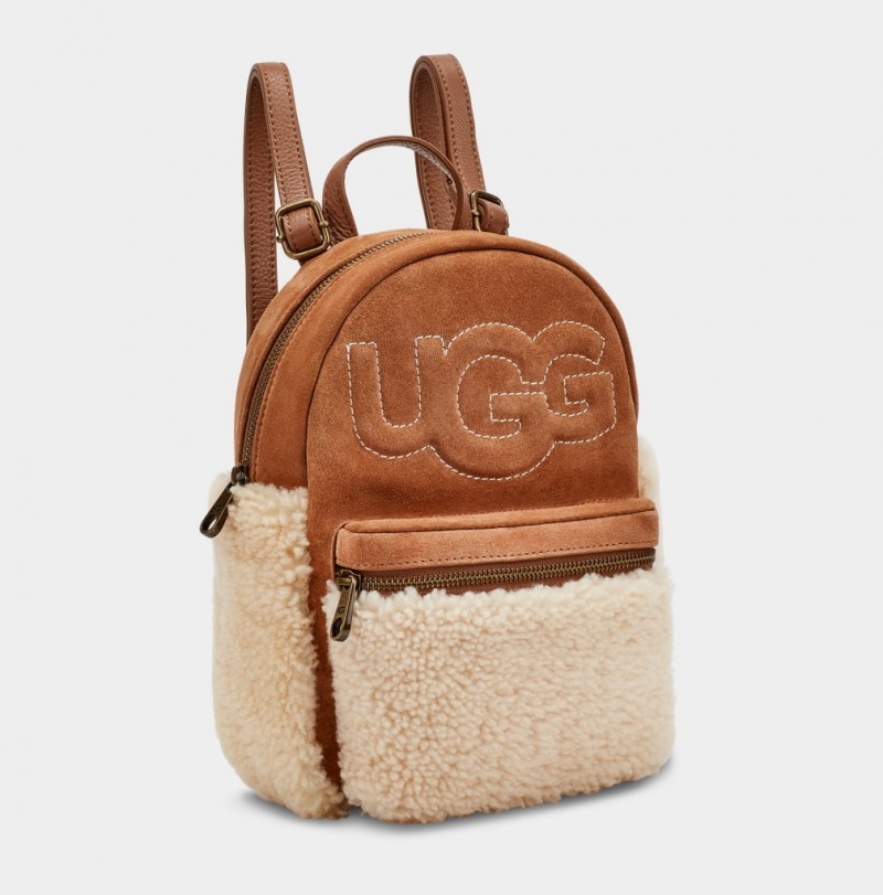 Plecaki Damskie Ugg Dannie II Mini Sheepskin Brązowe | UKW-457319