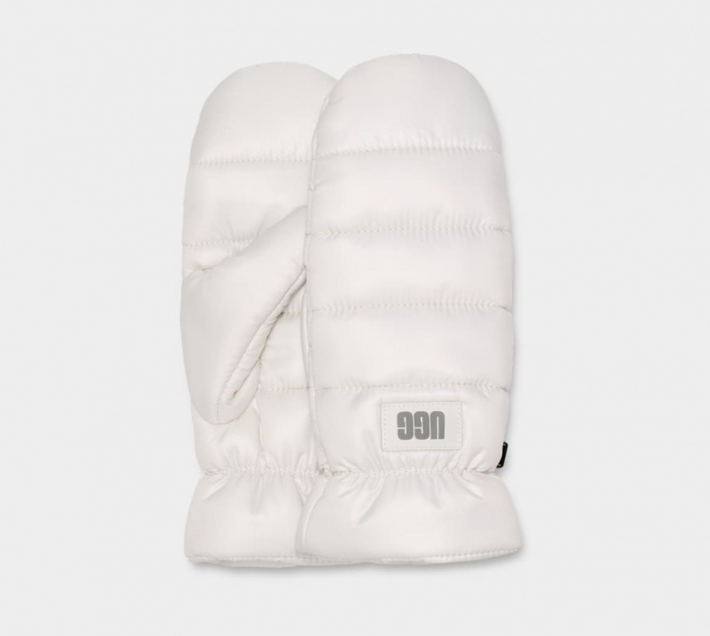 Rękawiczki Damskie Ugg Puff Yeah All Weather Mitten Białe | PSN-125374