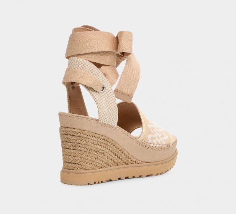 Sandały Damskie Ugg Abbot Wrap Brązowe | BWF-658240