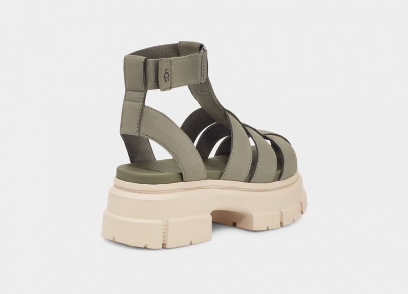 Sandały Damskie Ugg Ashton Z Paskami Zielone | FCL-704956