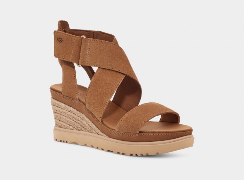 Sandały Damskie Ugg Ileana Brązowe | VTA-162709