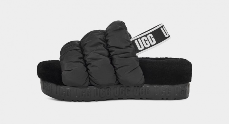 Sandały Damskie Ugg Scrunchita Czarne | ARO-972106