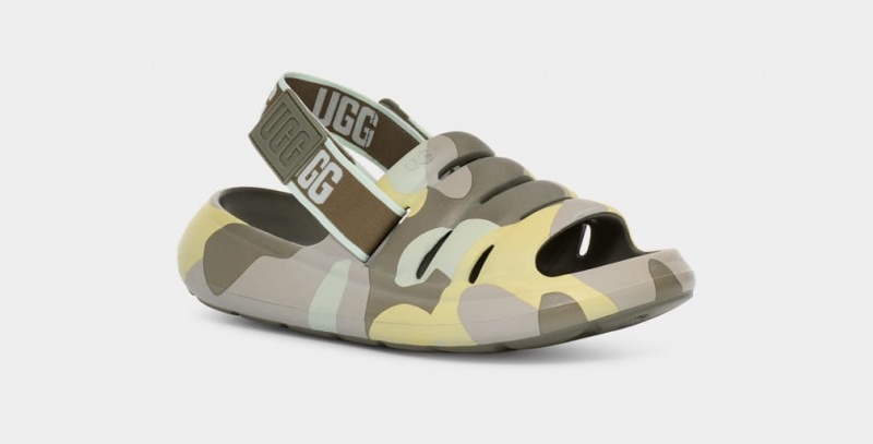 Sandały Damskie Ugg Sportowe Yeah Camopop Zielone | OFQ-276138